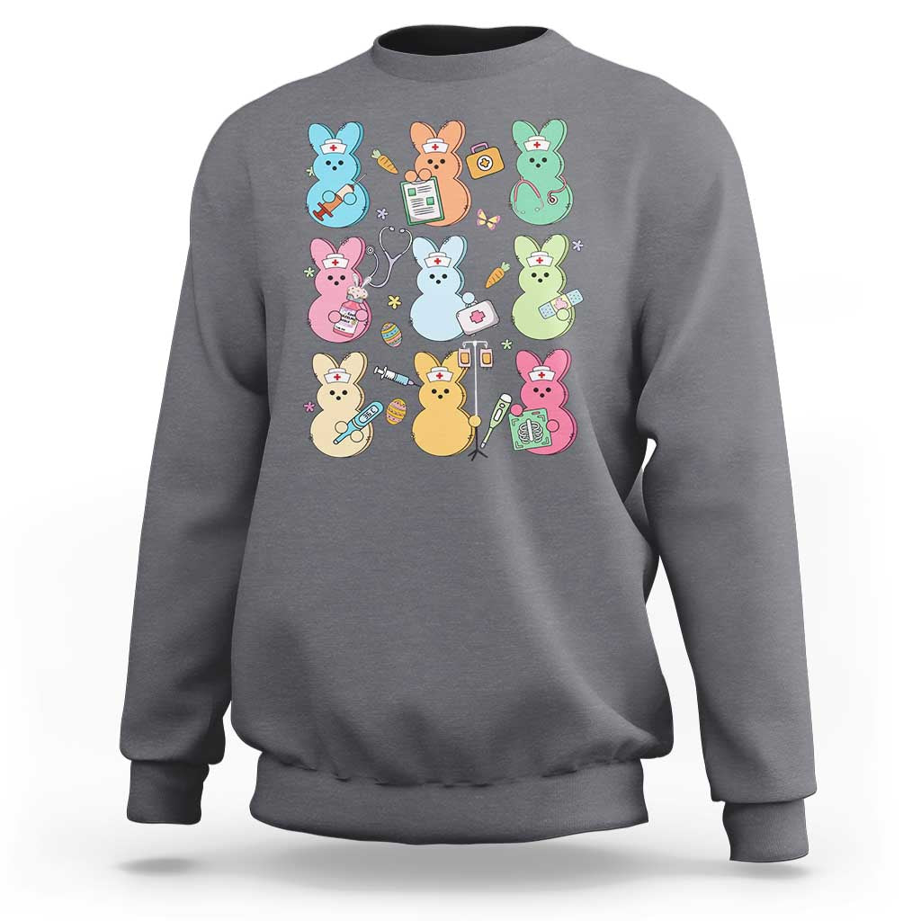 Easter Nurse Bunny Sweatshirt Funny Nursing Easter Spring Nurse Gift - Wonder Print Shop
