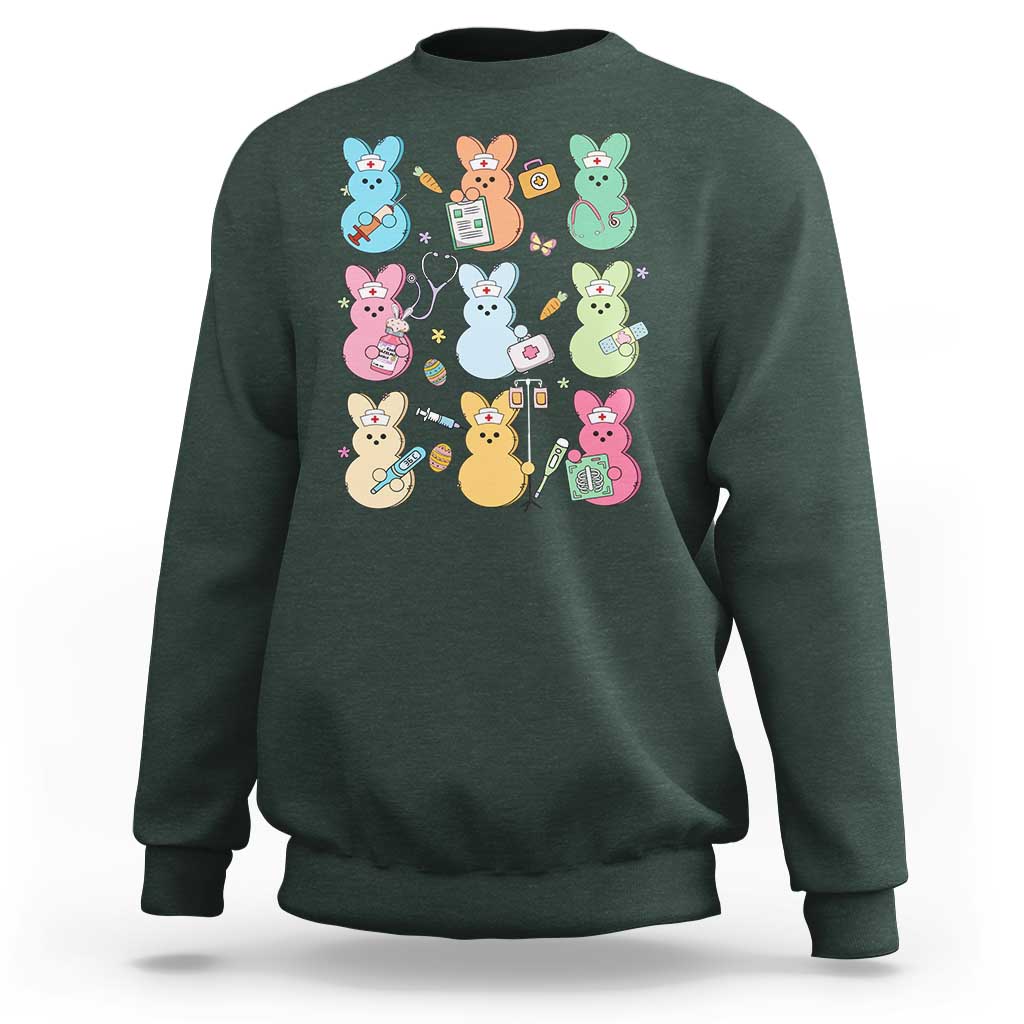 Easter Nurse Bunny Sweatshirt Funny Nursing Easter Spring Nurse Gift - Wonder Print Shop
