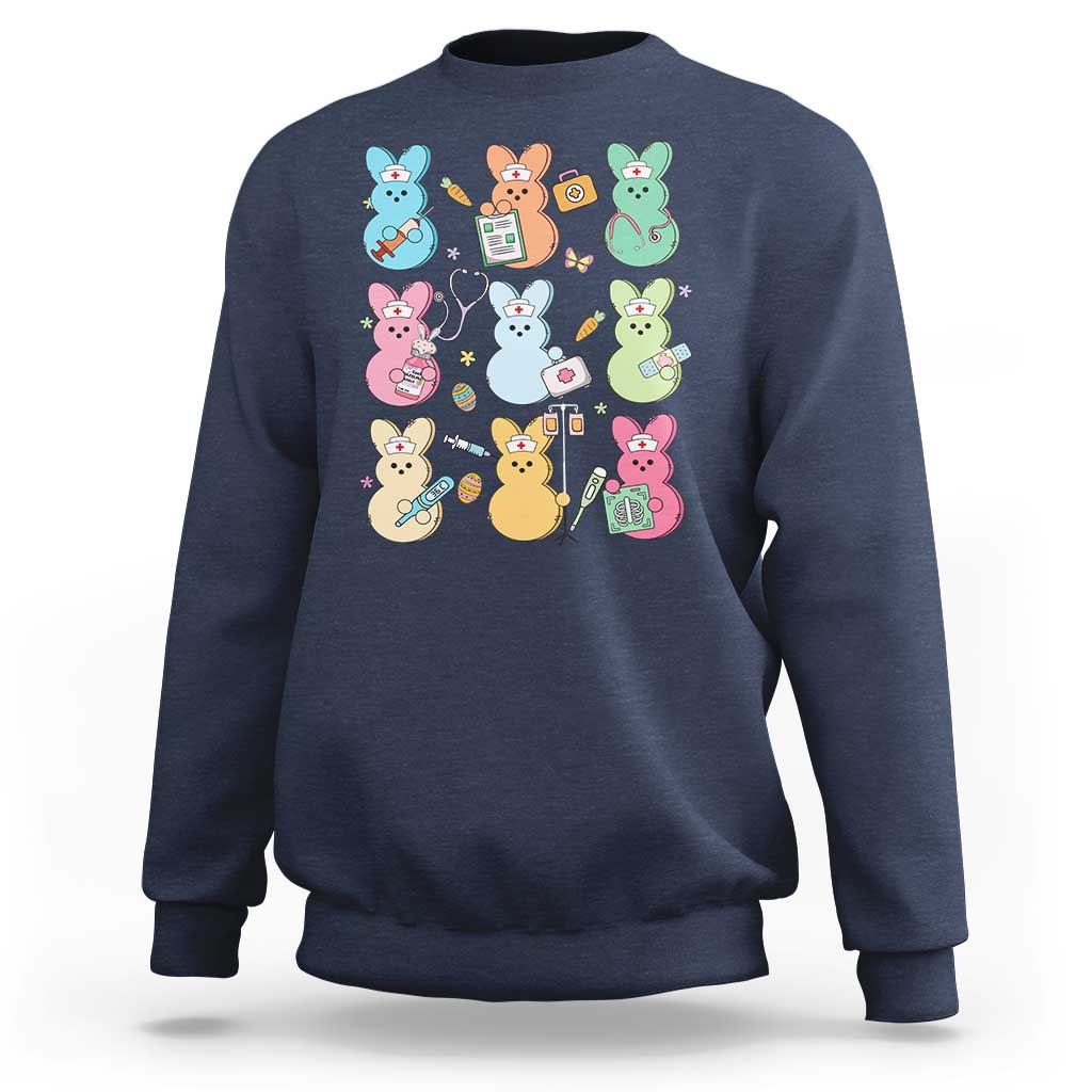 Easter Nurse Bunny Sweatshirt Funny Nursing Easter Spring Nurse Gift - Wonder Print Shop