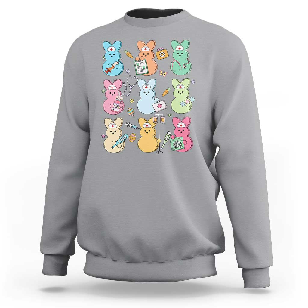 Easter Nurse Bunny Sweatshirt Funny Nursing Easter Spring Nurse Gift - Wonder Print Shop