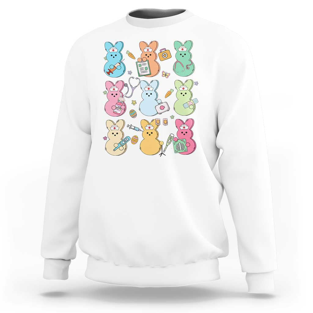 Easter Nurse Bunny Sweatshirt Funny Nursing Easter Spring Nurse Gift - Wonder Print Shop