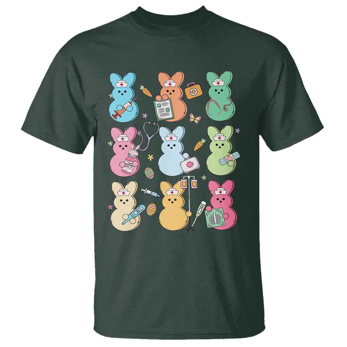 Easter Nurse Bunny T Shirt Funny Nursing Easter Spring Nurse Gift - Wonder Print Shop