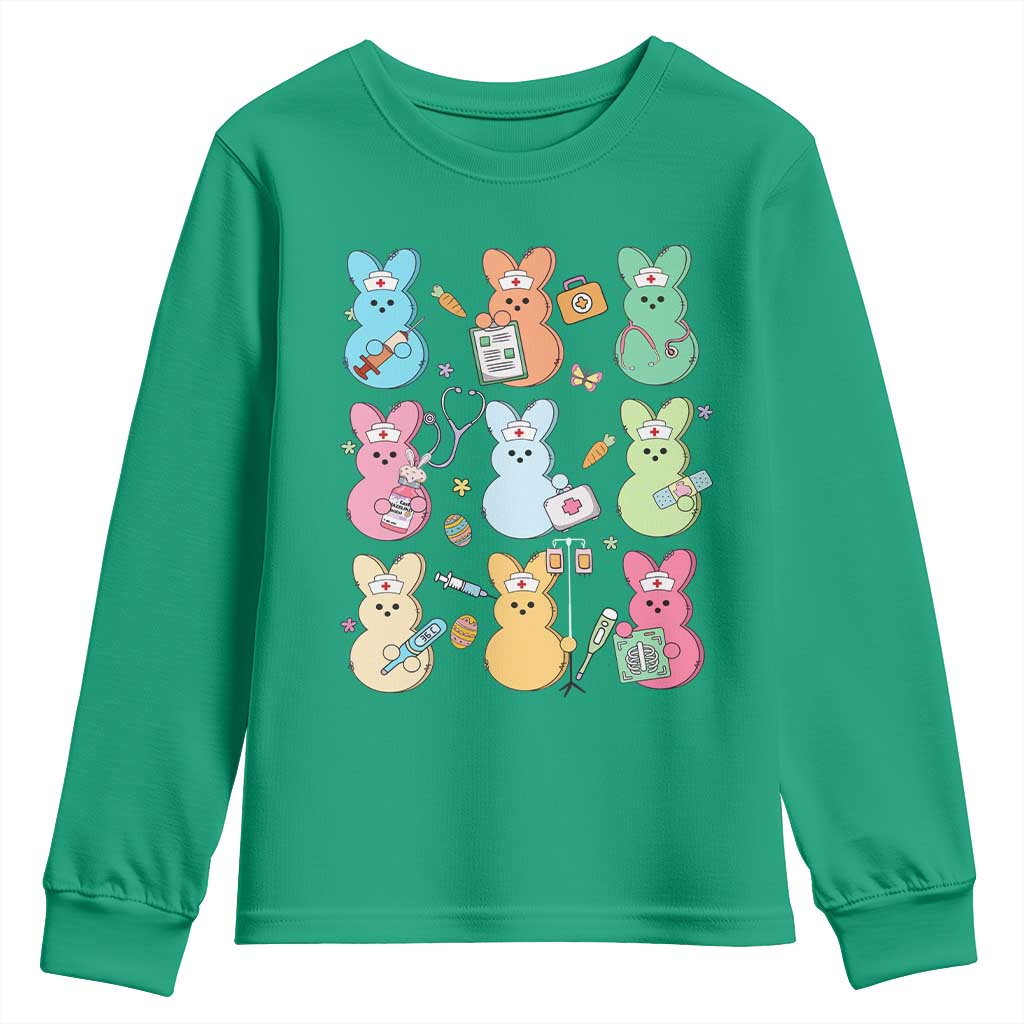 Easter Nurse Bunny Youth Sweatshirt Funny Nursing Easter Spring Nurse Gift - Wonder Print Shop