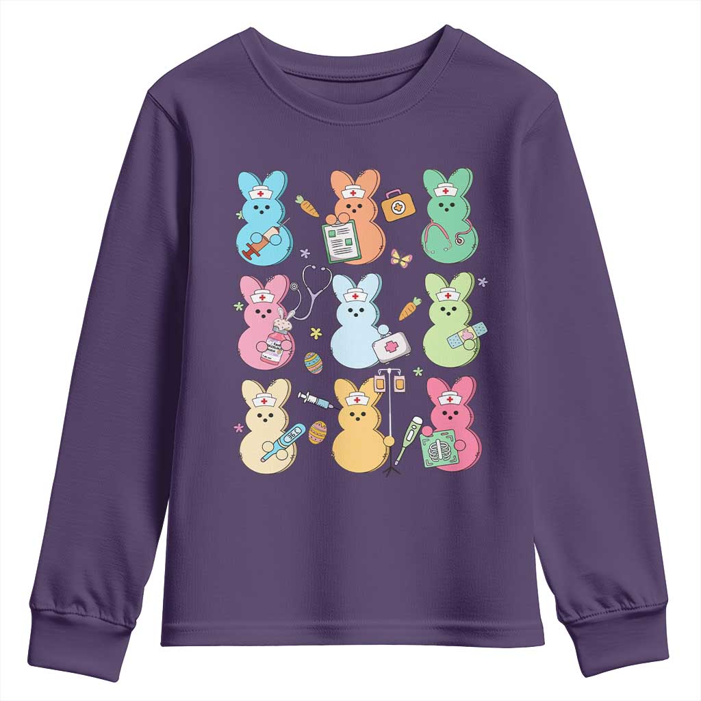 Easter Nurse Bunny Youth Sweatshirt Funny Nursing Easter Spring Nurse Gift - Wonder Print Shop