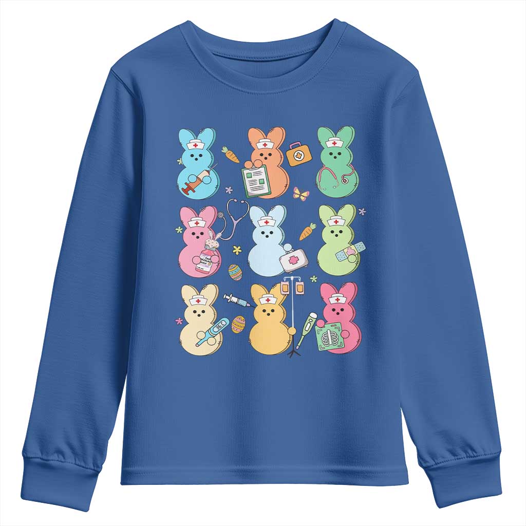 Easter Nurse Bunny Youth Sweatshirt Funny Nursing Easter Spring Nurse Gift - Wonder Print Shop
