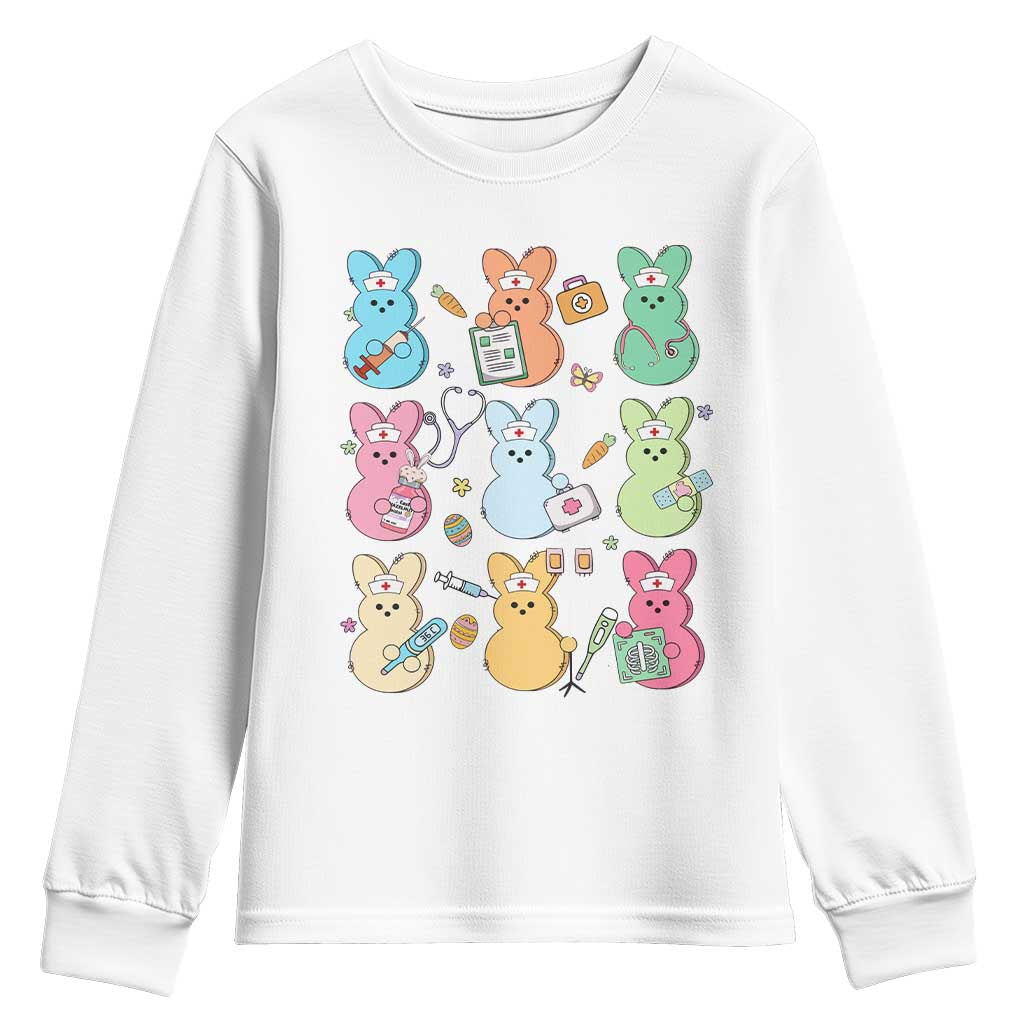 Easter Nurse Bunny Youth Sweatshirt Funny Nursing Easter Spring Nurse Gift - Wonder Print Shop