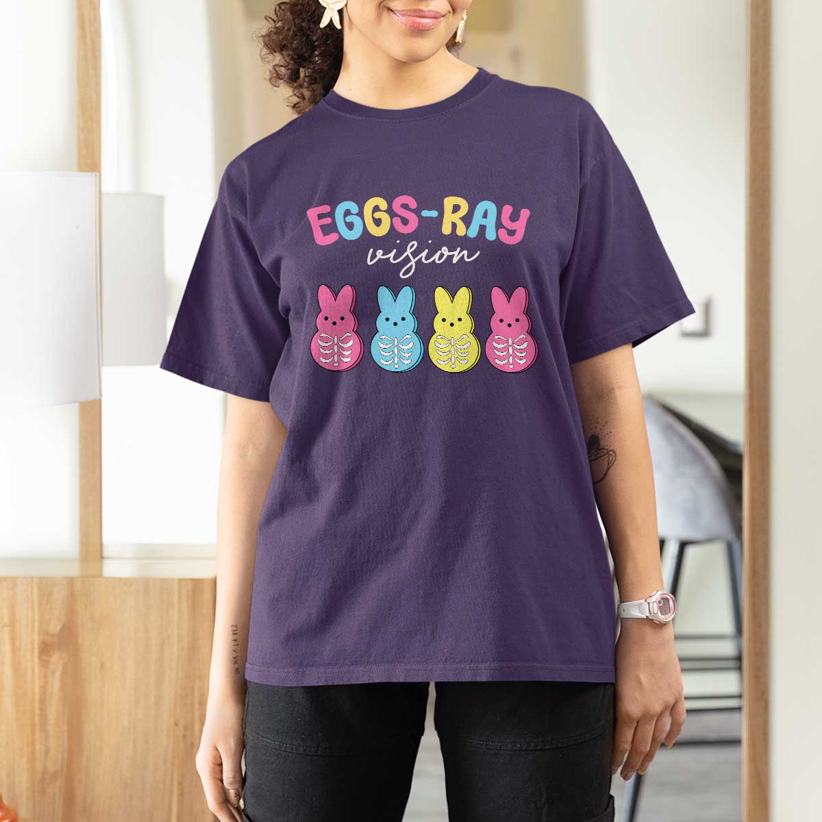 Radiology Easter T Shirt For Women Eggs Ray Vision Xray Tech - Wonder Print Shop