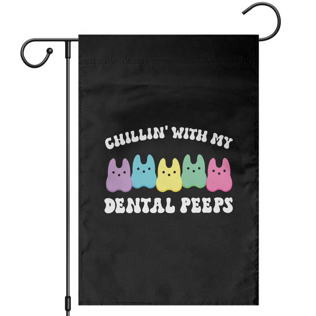 Easter Dental Bunny Garden Flag Chilling With My Dental Peeps - Wonder Print Shop