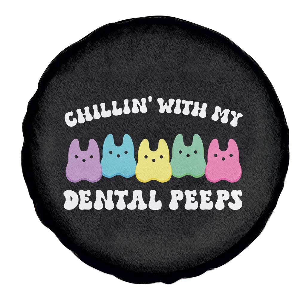 Easter Dental Bunny Spare Tire Cover Chilling With My Dental Peeps - Wonder Print Shop