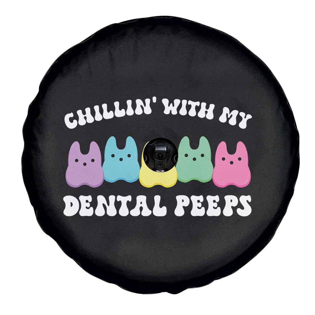 Easter Dental Bunny Spare Tire Cover Chilling With My Dental Peeps - Wonder Print Shop