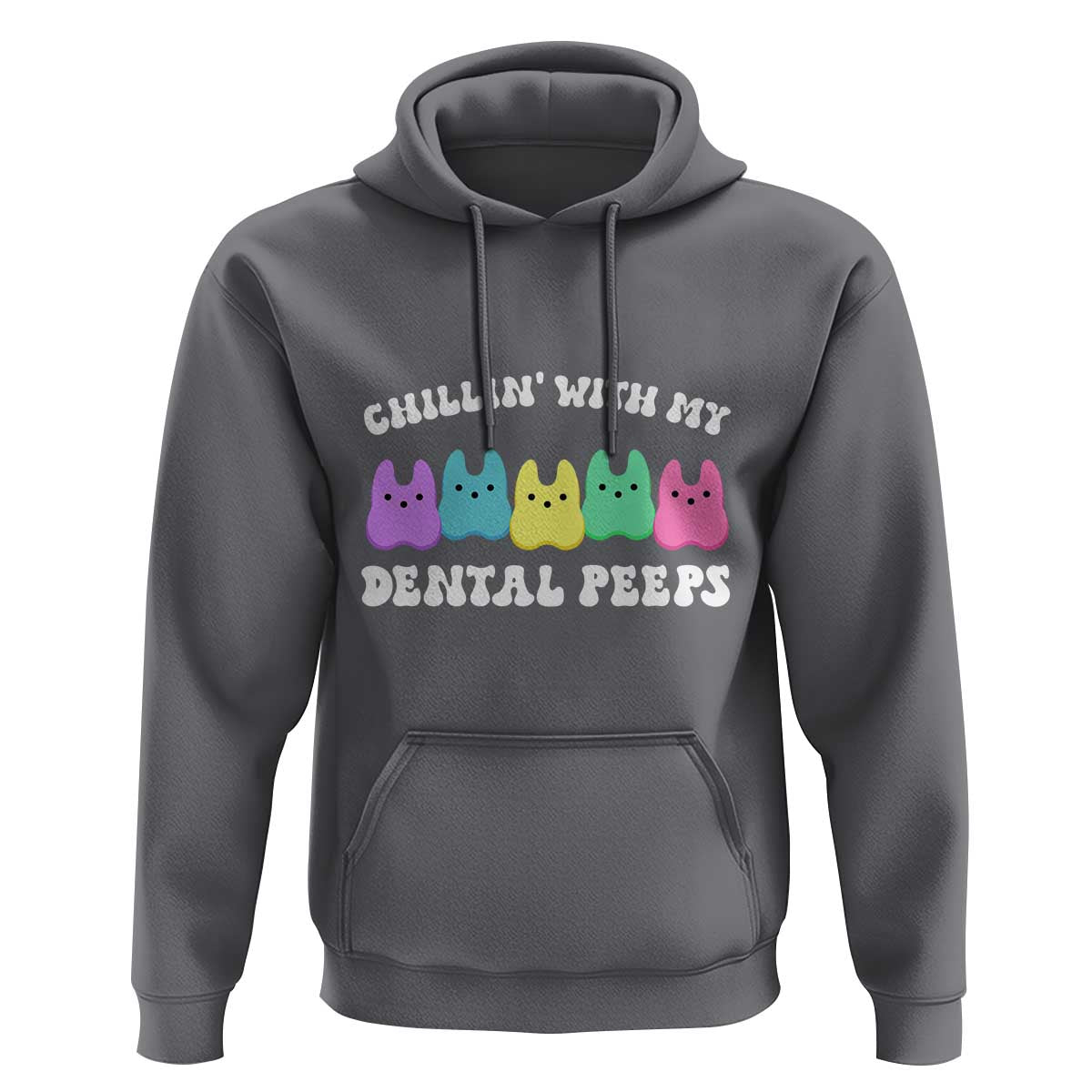 Easter Dental Bunny Hoodie Chilling With My Dental Peeps - Wonder Print Shop
