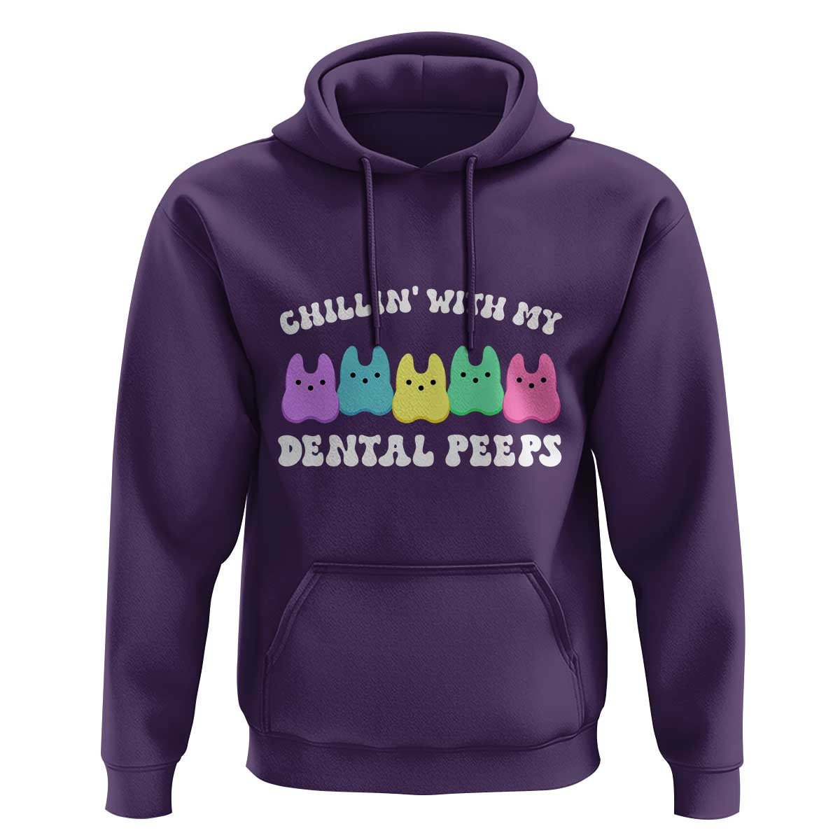 Easter Dental Bunny Hoodie Chilling With My Dental Peeps - Wonder Print Shop