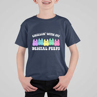 Easter Dental Bunny T Shirt For Kid Chilling With My Dental Peeps - Wonder Print Shop