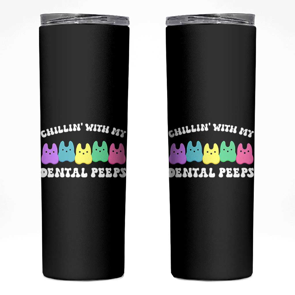 Easter Dental Bunny Skinny Tumbler Chilling With My Dental Peeps - Wonder Print Shop