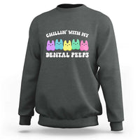 Easter Dental Bunny Sweatshirt Chilling With My Dental Peeps - Wonder Print Shop
