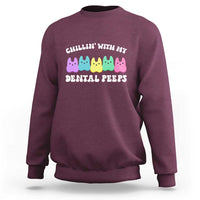 Easter Dental Bunny Sweatshirt Chilling With My Dental Peeps - Wonder Print Shop