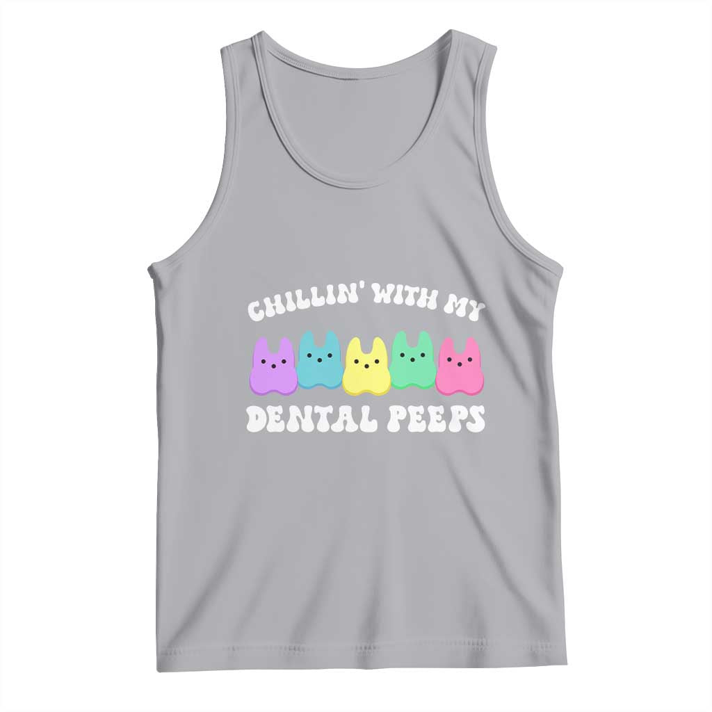 Easter Dental Bunny Tank Top Chilling With My Dental Peeps - Wonder Print Shop