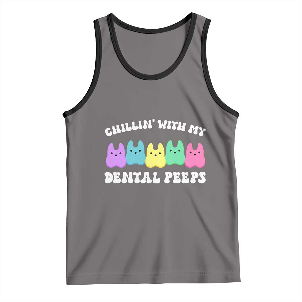 Easter Dental Bunny Tank Top Chilling With My Dental Peeps - Wonder Print Shop