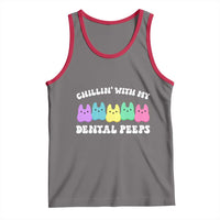 Easter Dental Bunny Tank Top Chilling With My Dental Peeps - Wonder Print Shop