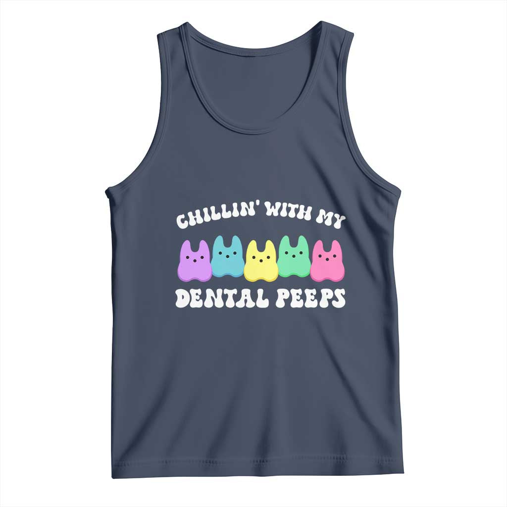 Easter Dental Bunny Tank Top Chilling With My Dental Peeps - Wonder Print Shop
