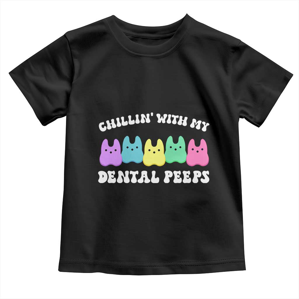 Easter Dental Bunny Toddler T Shirt Chilling With My Dental Peeps - Wonder Print Shop