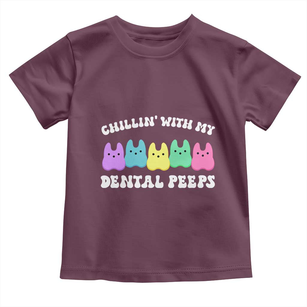 Easter Dental Bunny Toddler T Shirt Chilling With My Dental Peeps - Wonder Print Shop