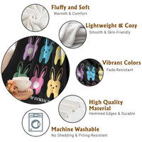 Easter Dentist Throw Blanket Chilling With My Dental Peeps Bunny - Wonder Print Shop