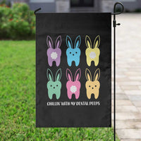 Easter Dentist Garden Flag Chilling With My Dental Peeps Bunny - Wonder Print Shop