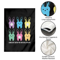 Easter Dentist Garden Flag Chilling With My Dental Peeps Bunny - Wonder Print Shop