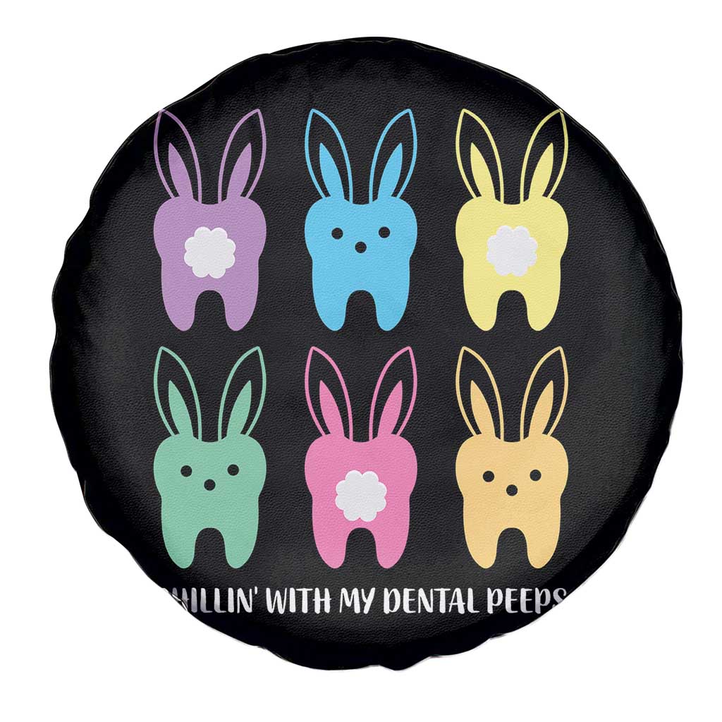 Easter Dentist Spare Tire Cover Chilling With My Dental Peeps Bunny - Wonder Print Shop