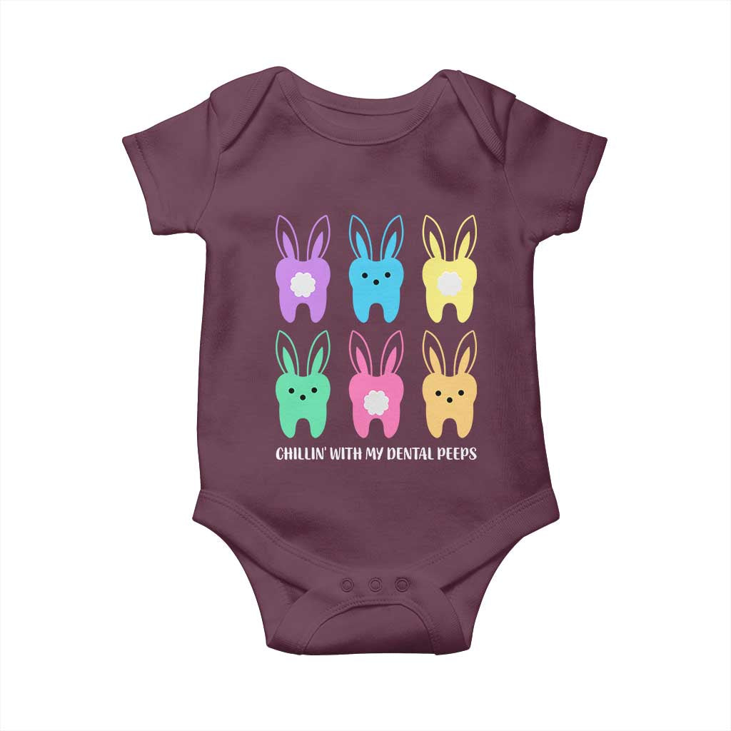 Easter Dentist Baby Onesie Chilling With My Dental Peeps Bunny - Wonder Print Shop