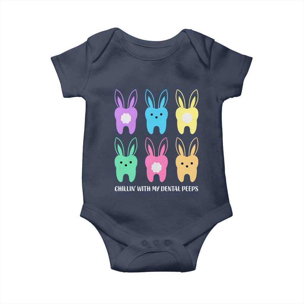Easter Dentist Baby Onesie Chilling With My Dental Peeps Bunny - Wonder Print Shop