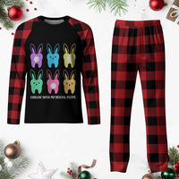 Easter Dentist Plaid Pajama Set Chilling With My Dental Peeps Bunny - Wonder Print Shop