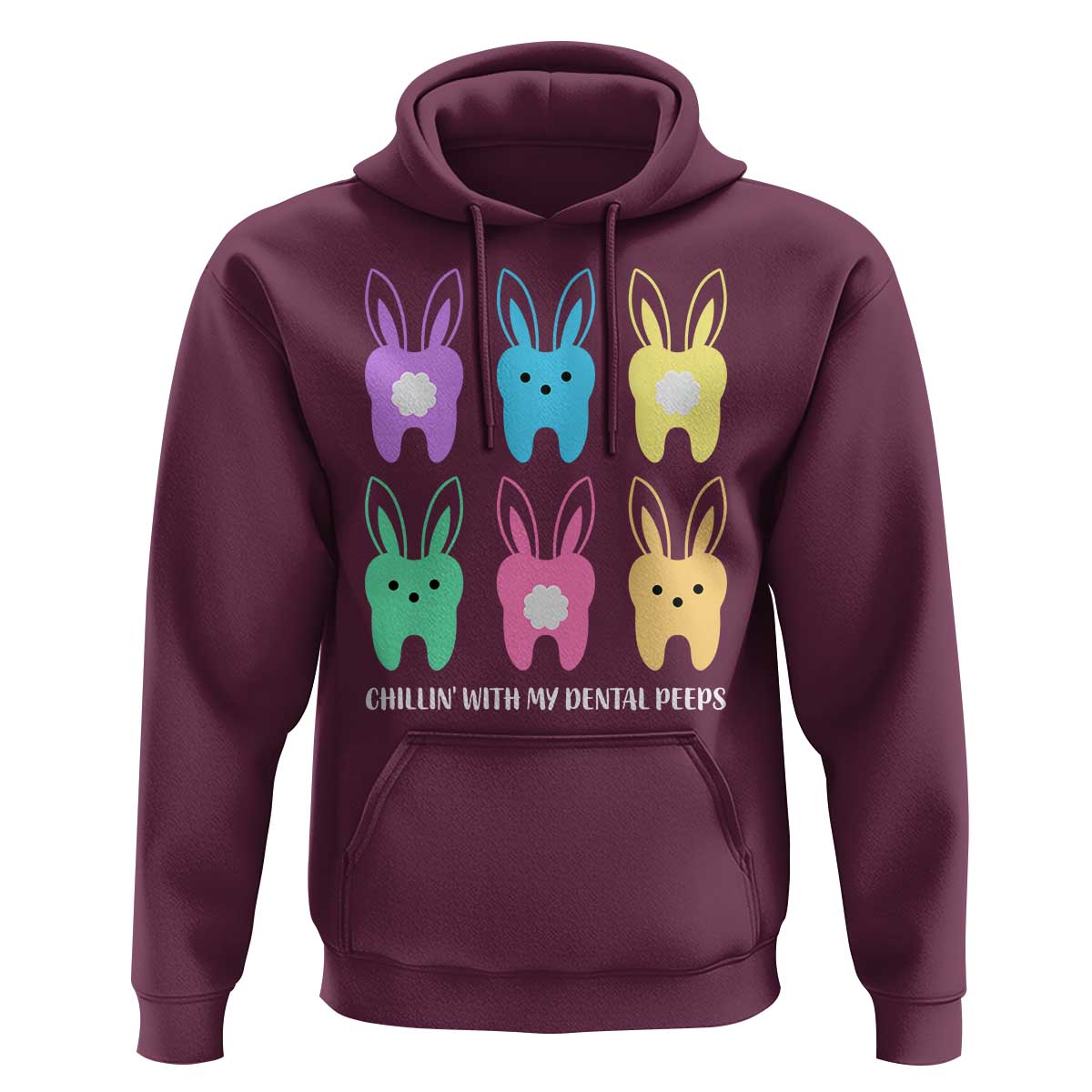 Easter Dentist Hoodie Chilling With My Dental Peeps Bunny - Wonder Print Shop