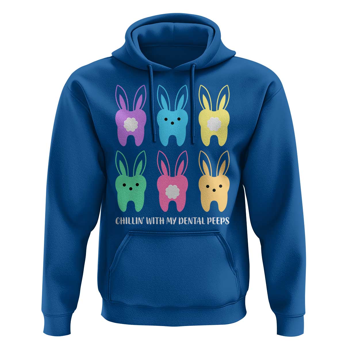 Easter Dentist Hoodie Chilling With My Dental Peeps Bunny - Wonder Print Shop