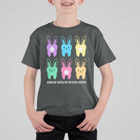 Easter Dentist T Shirt For Kid Chilling With My Dental Peeps Bunny - Wonder Print Shop