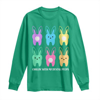 Easter Dentist Long Sleeve Shirt Chilling With My Dental Peeps Bunny - Wonder Print Shop