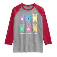 Easter Dentist Raglan Shirt Chilling With My Dental Peeps Bunny - Wonder Print Shop