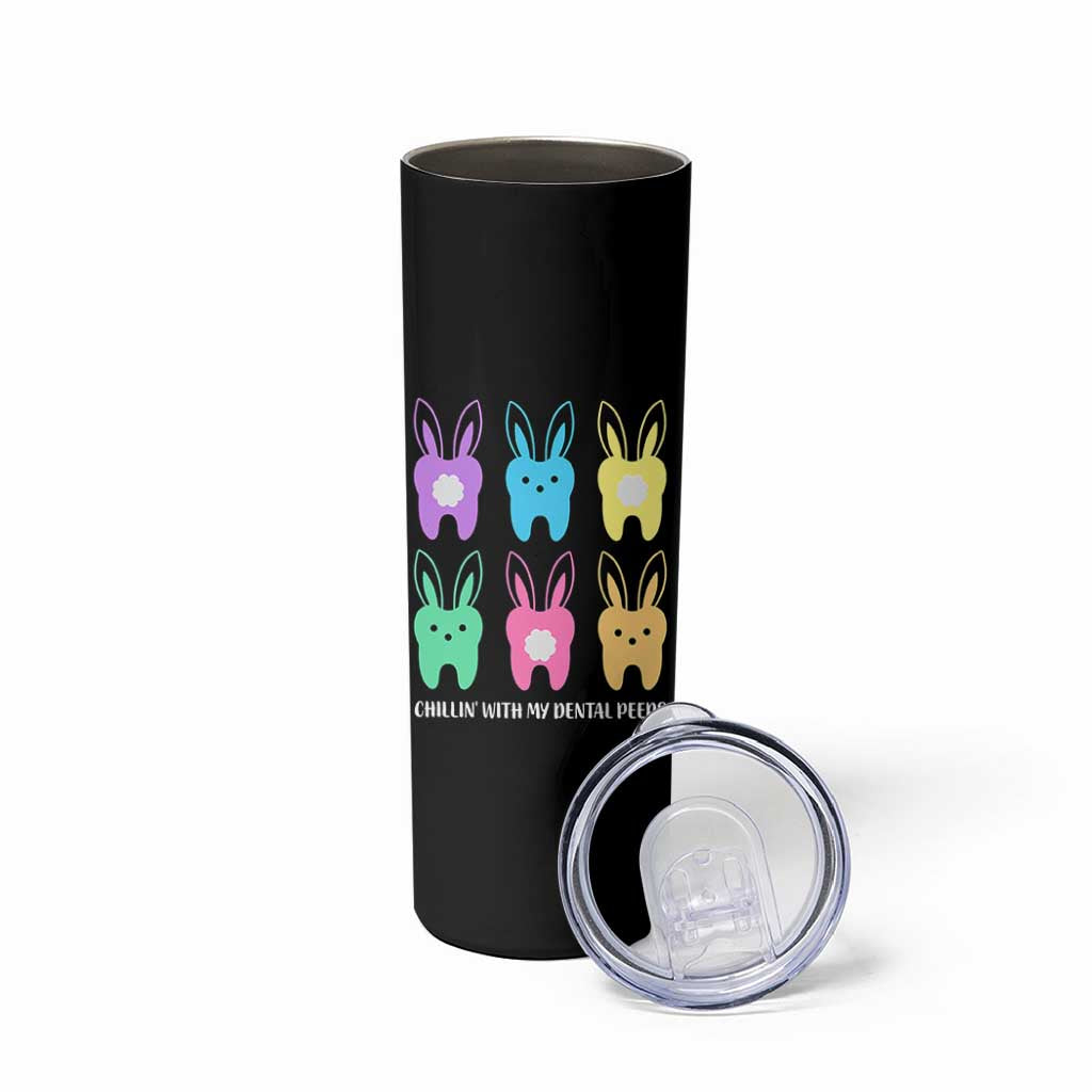Easter Dentist Skinny Tumbler Chilling With My Dental Peeps Bunny - Wonder Print Shop