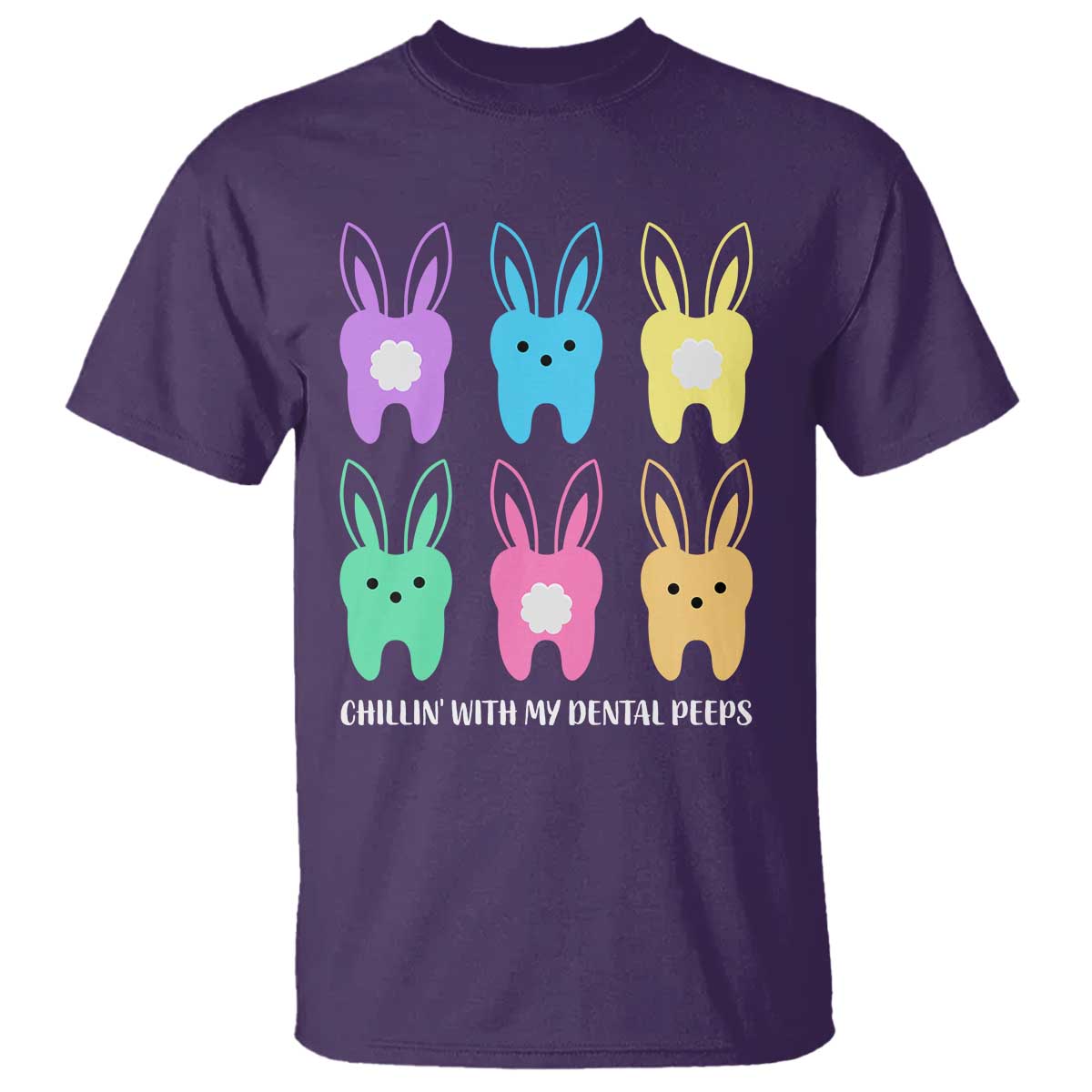 Easter Dentist T Shirt Chilling With My Dental Peeps Bunny - Wonder Print Shop