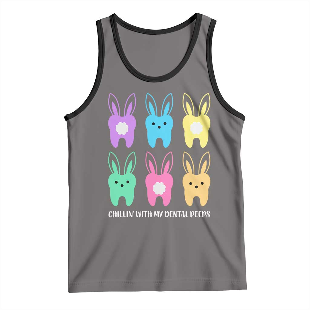 Easter Dentist Tank Top Chilling With My Dental Peeps Bunny - Wonder Print Shop