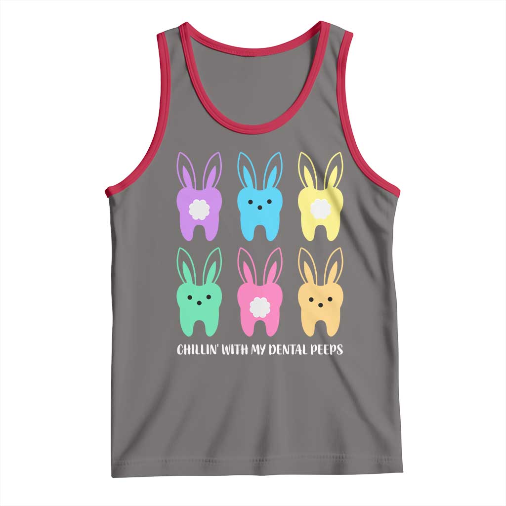 Easter Dentist Tank Top Chilling With My Dental Peeps Bunny - Wonder Print Shop
