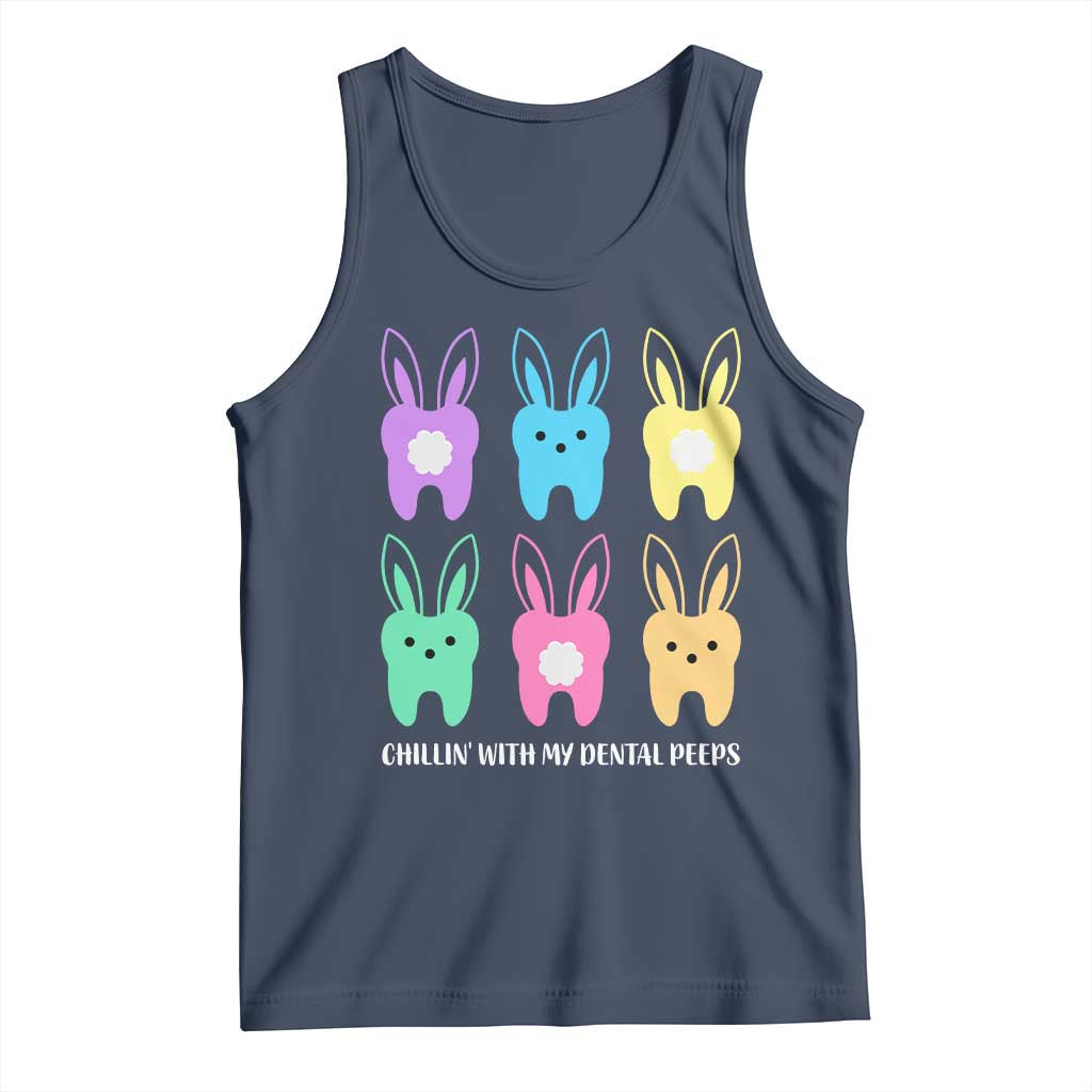 Easter Dentist Tank Top Chilling With My Dental Peeps Bunny - Wonder Print Shop