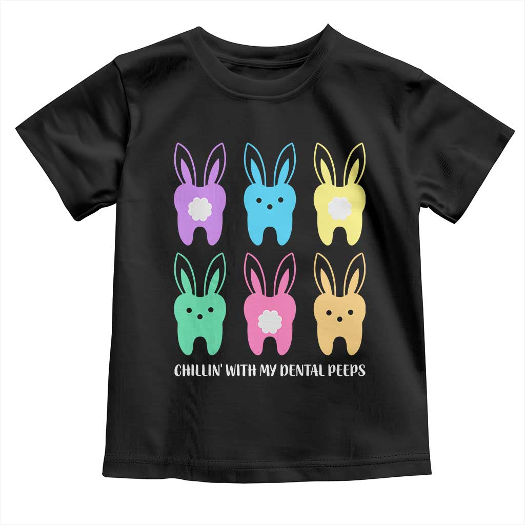 Easter Dentist Toddler T Shirt Chilling With My Dental Peeps Bunny - Wonder Print Shop