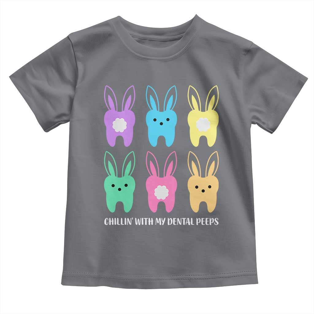 Easter Dentist Toddler T Shirt Chilling With My Dental Peeps Bunny - Wonder Print Shop