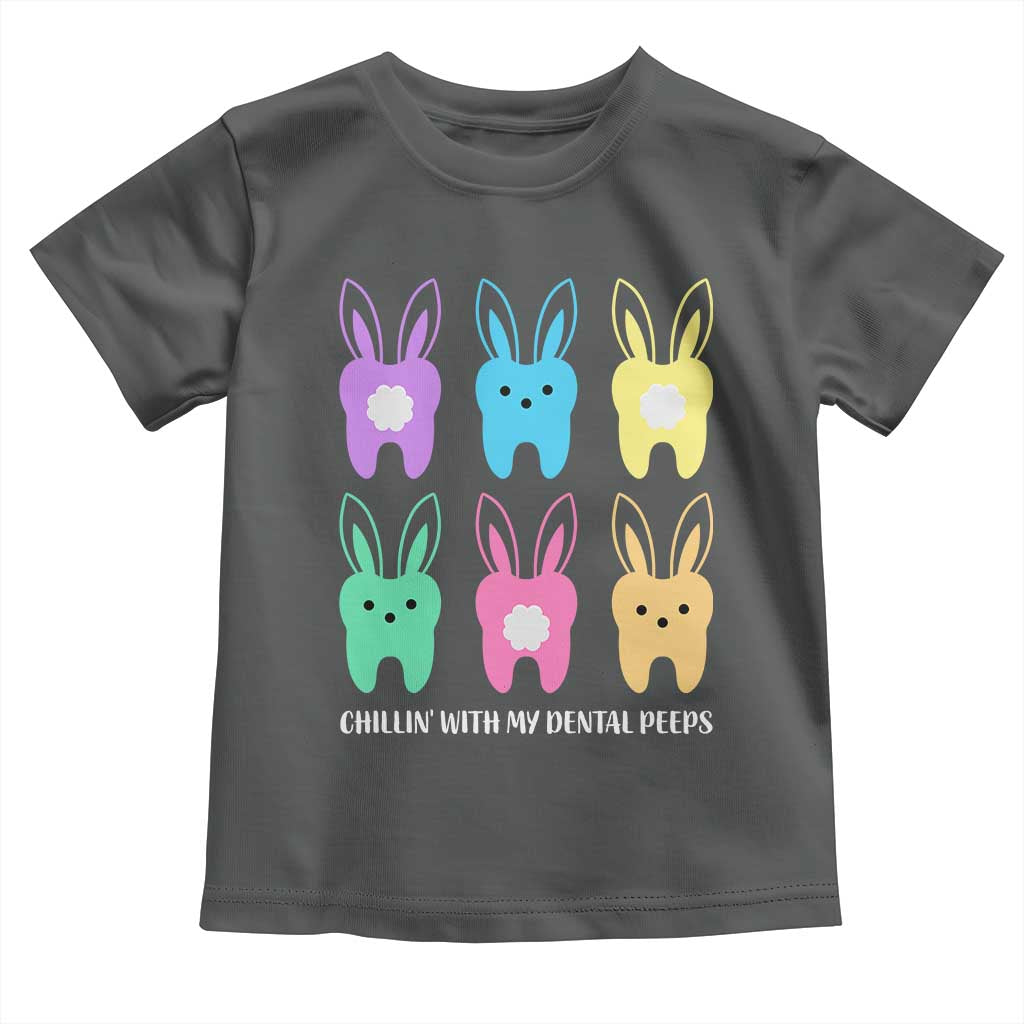Easter Dentist Toddler T Shirt Chilling With My Dental Peeps Bunny - Wonder Print Shop