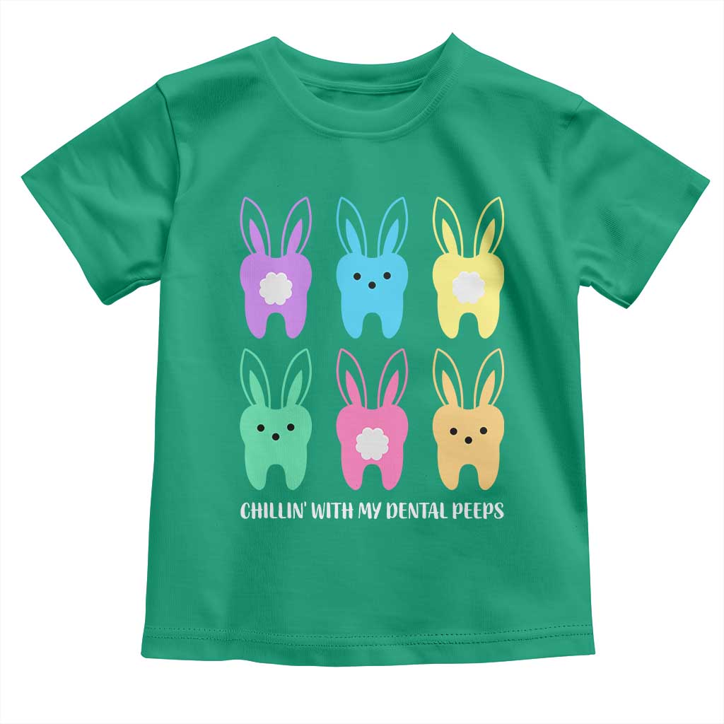Easter Dentist Toddler T Shirt Chilling With My Dental Peeps Bunny - Wonder Print Shop