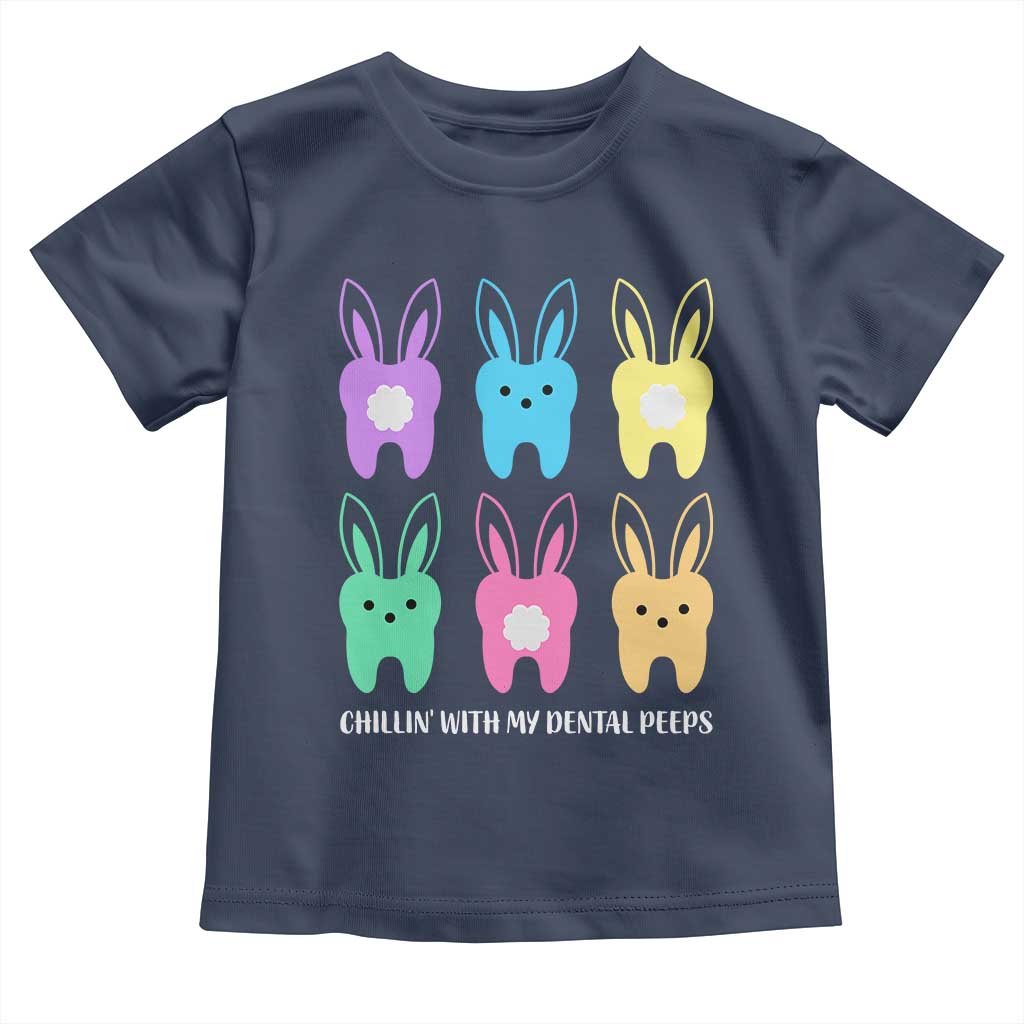 Easter Dentist Toddler T Shirt Chilling With My Dental Peeps Bunny - Wonder Print Shop