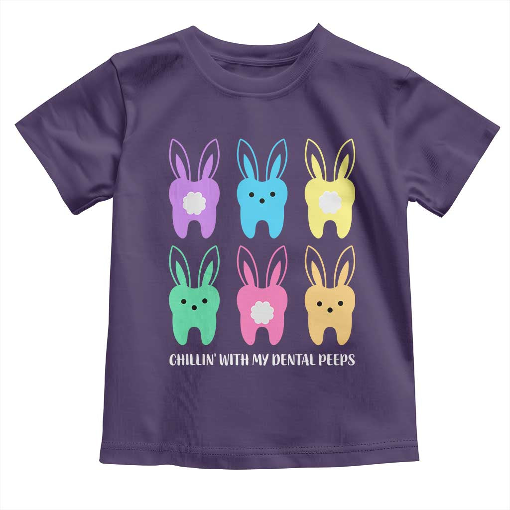 Easter Dentist Toddler T Shirt Chilling With My Dental Peeps Bunny - Wonder Print Shop