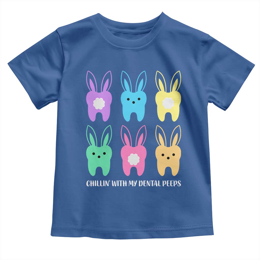 Easter Dentist Toddler T Shirt Chilling With My Dental Peeps Bunny - Wonder Print Shop